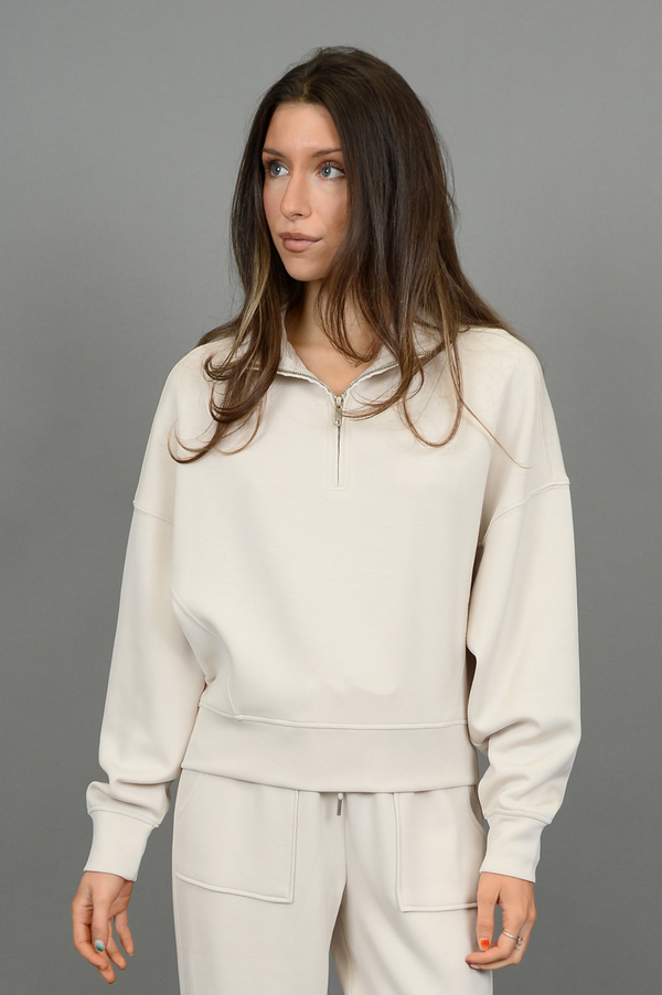 Mailyn Half-Zip Pullover | Stone
