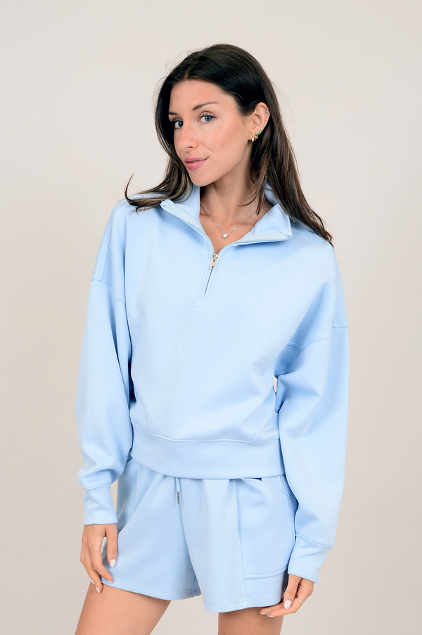 Mailyn Half-Zip Pullover | Bluebell