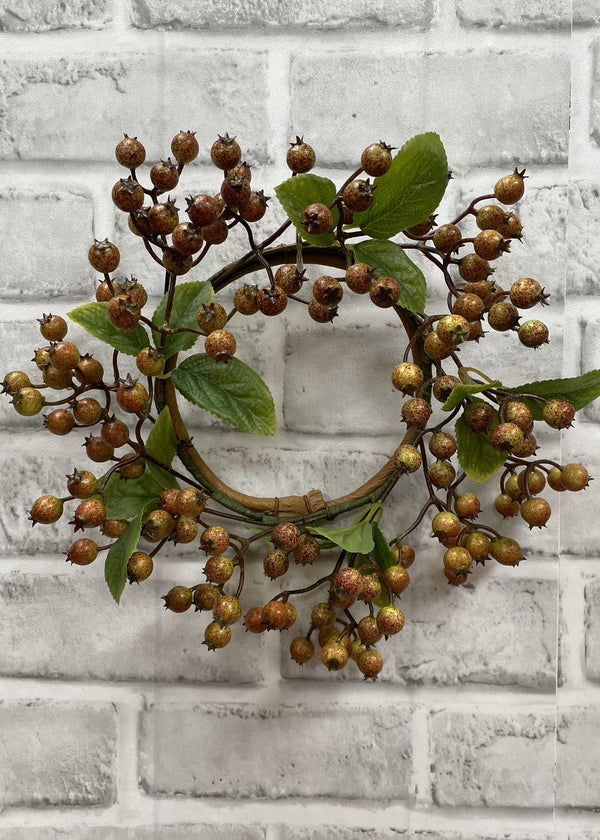 Fall Berry Candle Ring | 9"