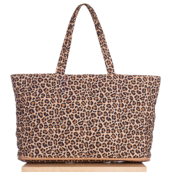 Quilted Expandable Tote | Leopard