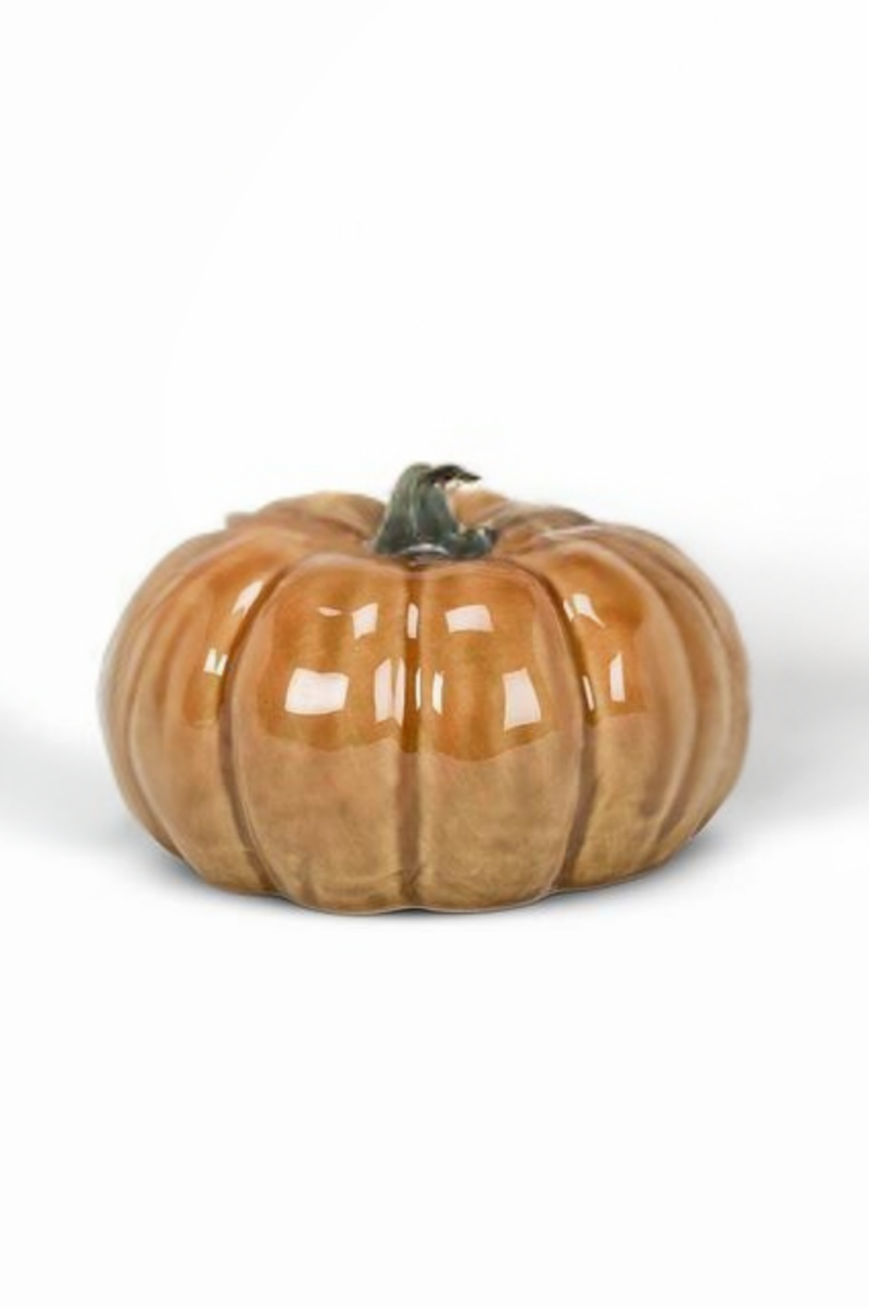 Orange Porcelain Pumpkin | Small