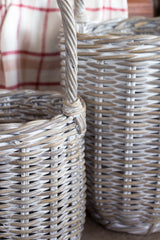 Tall Whitewash Basket