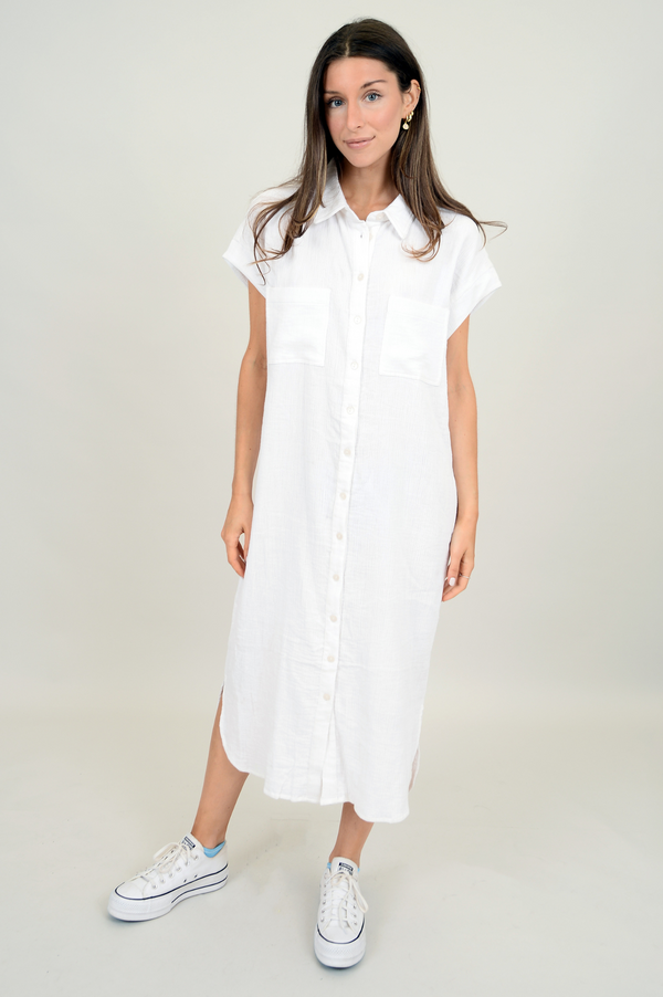 Aira Gauze Dress | White