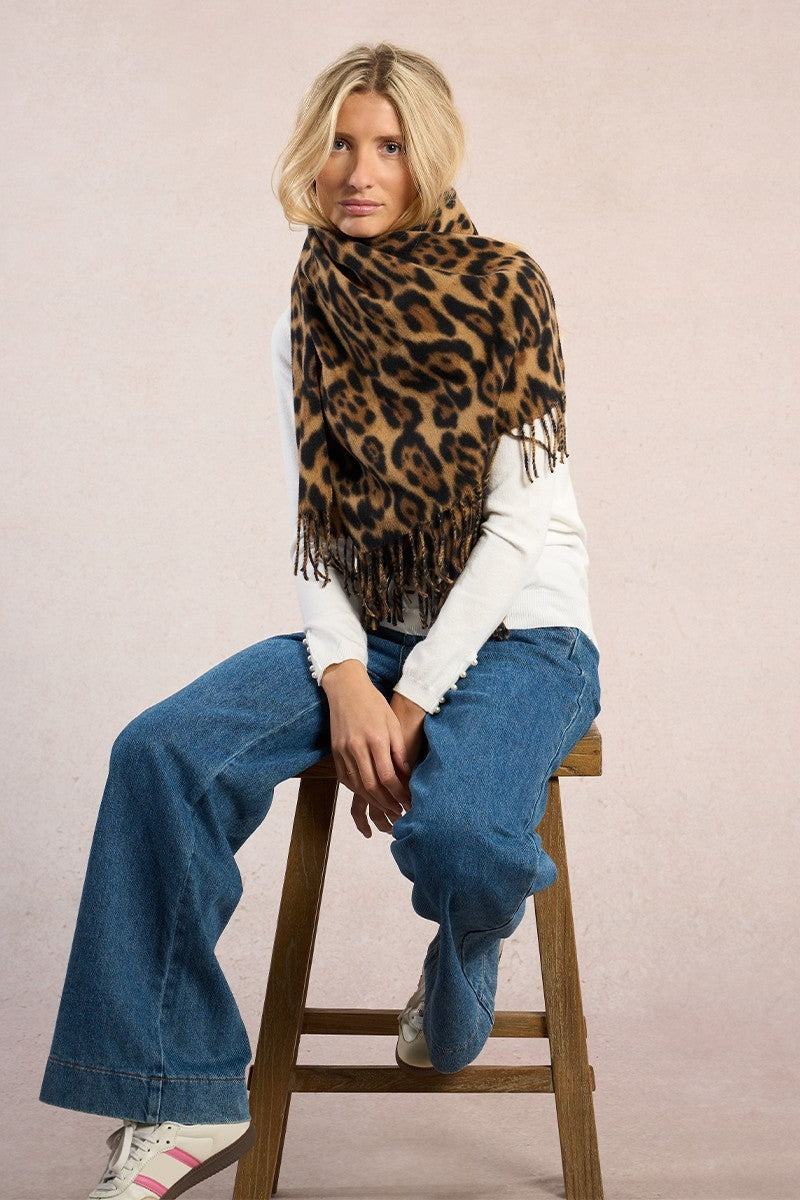 Leopard Scarf | Brown