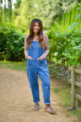 Leah Denim Overalls | Medium Blue