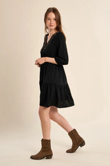 Alexandra Beaded Dress | Black