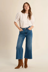 Molly Bracken Cropped Jeans | Denim Blue