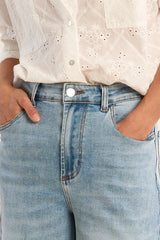 Molly Bracken Cropped Jeans | Light Denim
