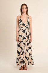 Ava Maxi Dress | Black & Beige