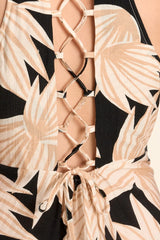 Ava Maxi Dress | Black & Beige