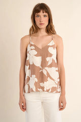 Chloe Camisole | Beige Floral