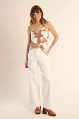 Chloe Camisole | Beige Floral