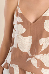 Chloe Camisole | Beige Floral