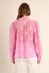 Megan Embroidered Blouse | Pink