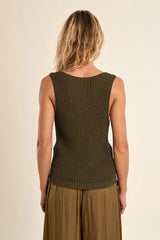 Mila Knit Tank | Khaki