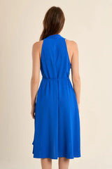 Terry Asymmetrical Dress | Cobalt Blue
