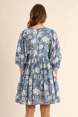 Hannah Floral Dress | Blue