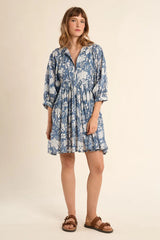 Hannah Floral Dress | Blue