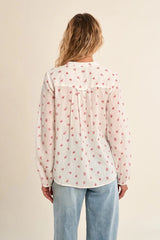 Corinne Floral Blouse | Ecru & Pink