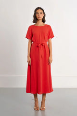 Farrah Midi Dress | Red