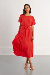 Farrah Midi Dress | Red