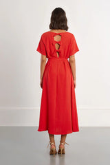 Farrah Midi Dress | Red
