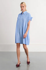 Jilly Smocked Dress | Blue Striped