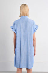 Jilly Smocked Dress | Blue Striped