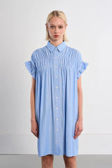 Jilly Smocked Dress | Blue Striped