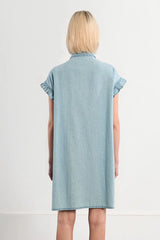 Jilly Smocked Dress | Light Denim