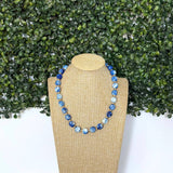 Resin Stone Necklace | Blue Marble