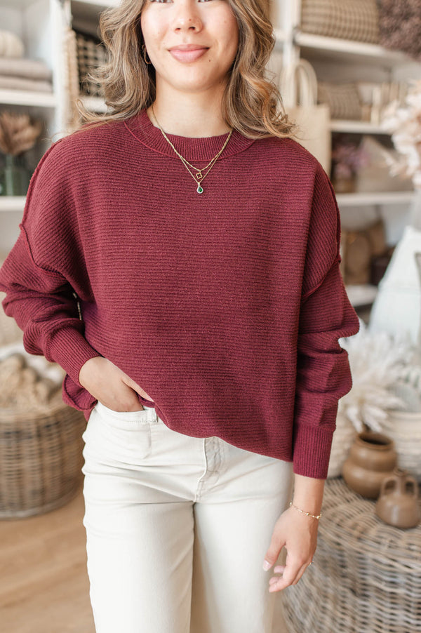 Ingebord Sweater | Oxblood - FINAL SALE