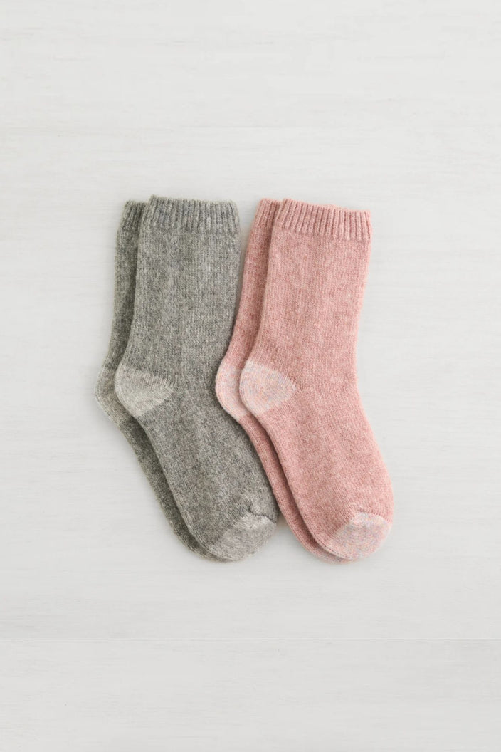 Sweater Knit Socks 2 Pack | Pink/Brown