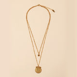 Layered Medallion Necklace | Gold