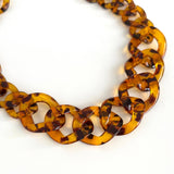 Acrylic Chunky Link Chain Necklace | Amber