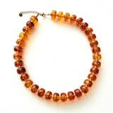Chunky Resin Beaded Necklace | Amber