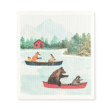 Swedish Dishcloth | Animals in Canoes