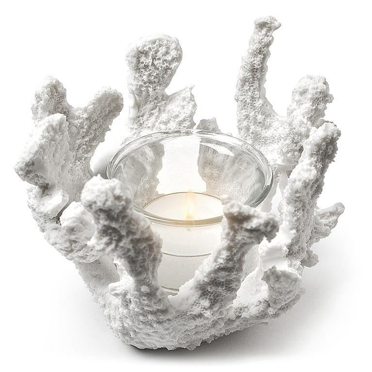 Coral Tealight Holder | White