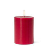 LED Pillar Candle 3x4 | Red