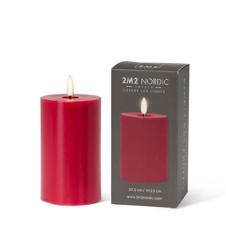 LED Pillar Candle 3x5 | Red