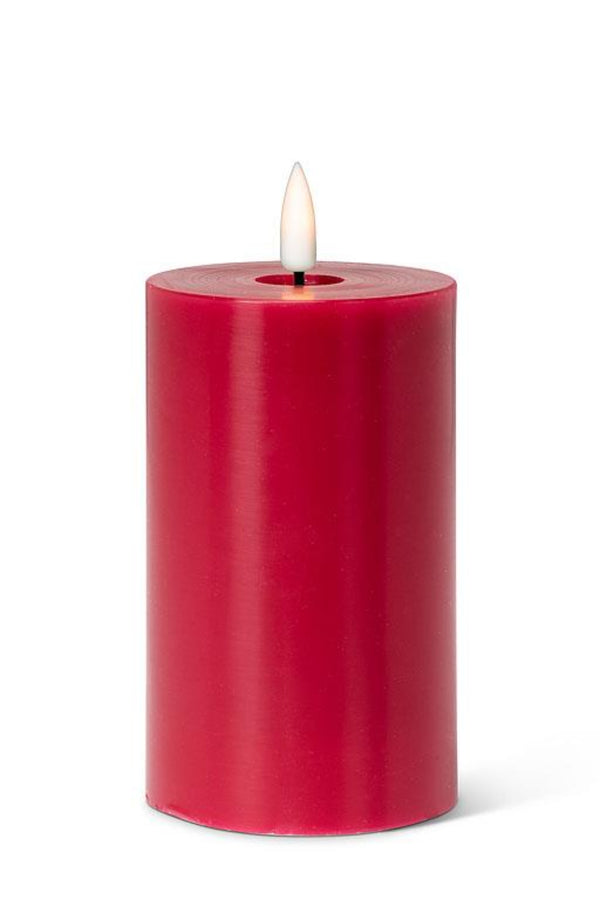 LED Pillar Candle 3x5 | Red