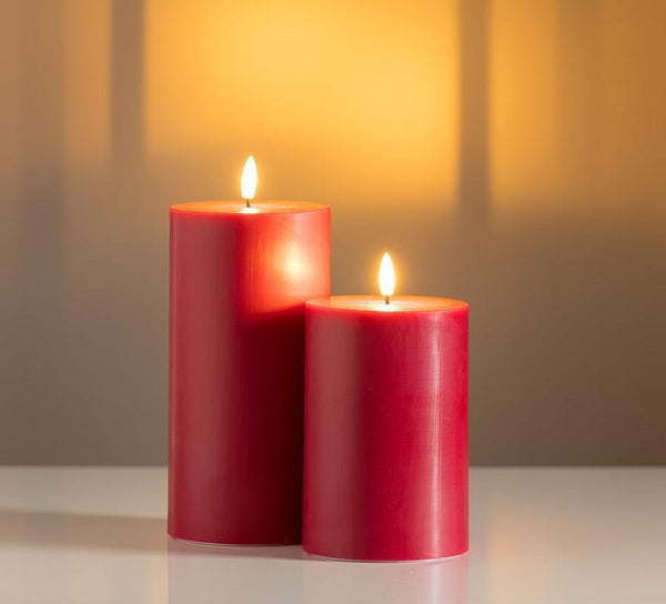 LED Pillar Candle 3x6 | Red