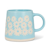 Wide Base Mug | Blue Daisies