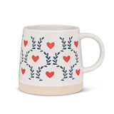 Wide Base Mug | Scandi Hearts - FINAL SALE
