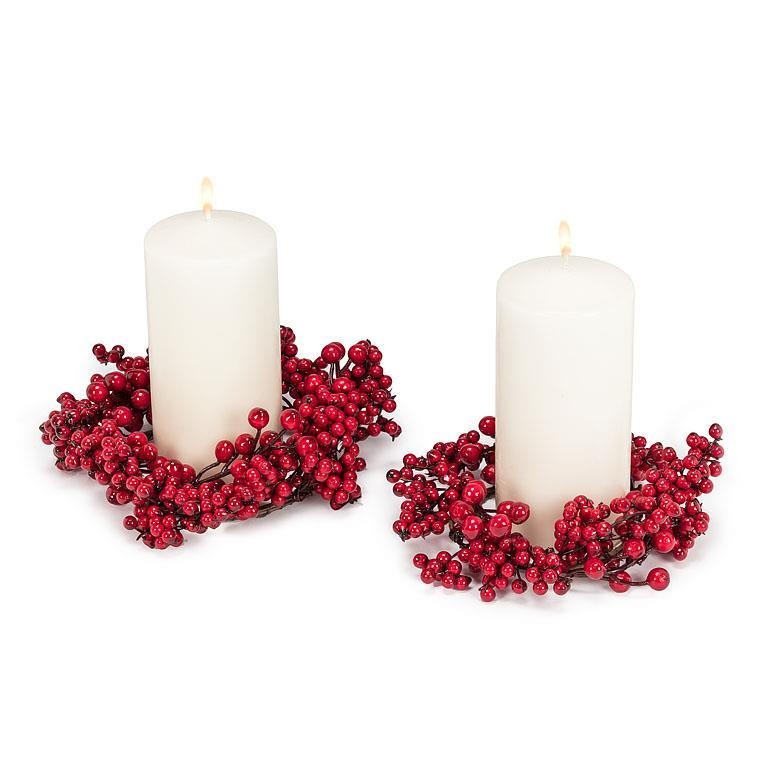 Red Berries Candle Ring