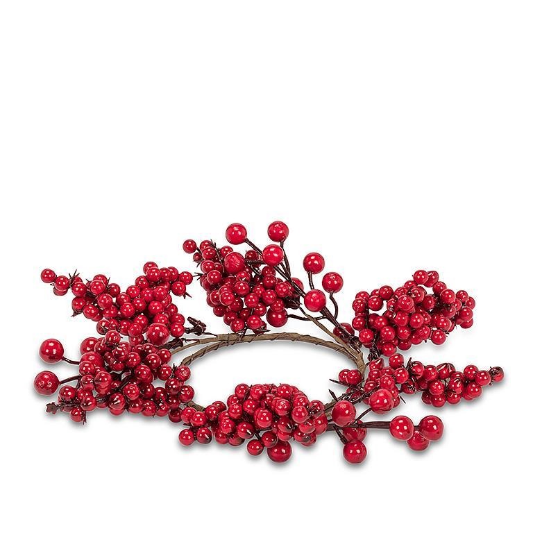 Red Berries Candle Ring