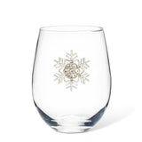 Snowflake Stemless Goblet | Silver Sparkle