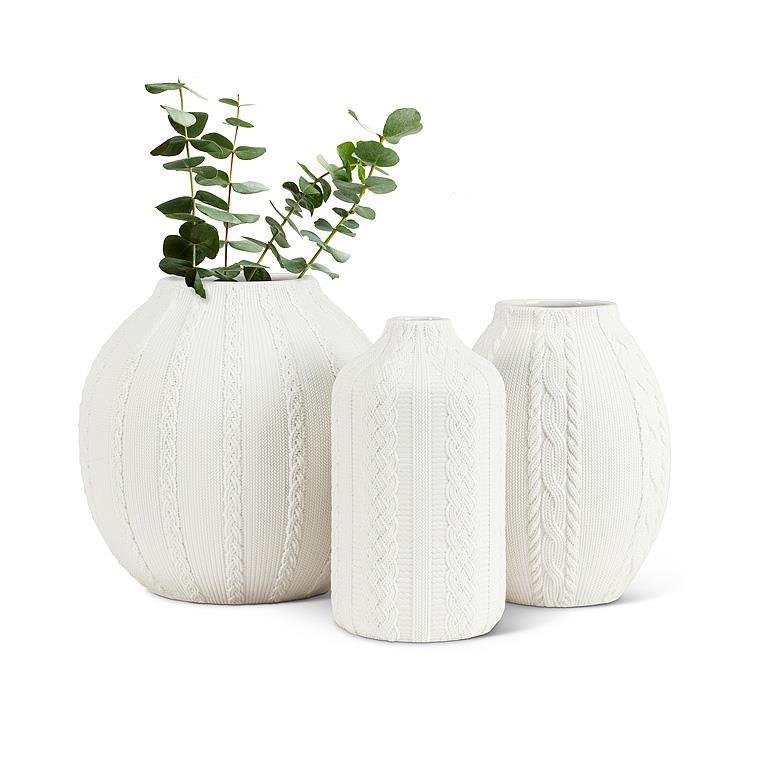 Knit & Cabled Vase | Round