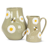 Daisies & Bee Vase