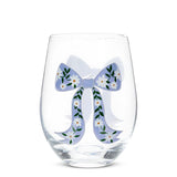 Bow Stemless Wine Glass | Blue